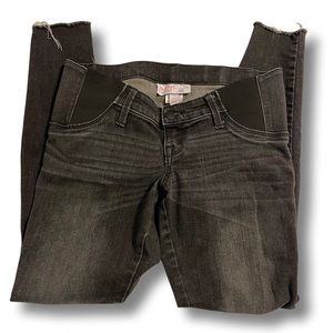 Isabel Black Distressed Maternity Jeans